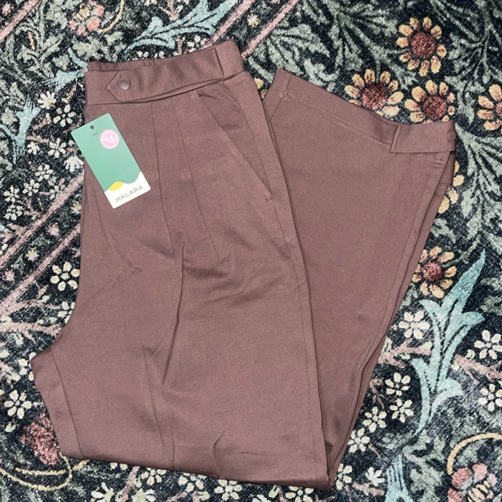 HALARA Flex High Waisted Pocket Straight Leg Adjustable Hem Work Pants